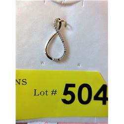 10KT White Gold and Diamond Slide Pendant