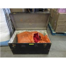 Metal Storage Trunk & Contents