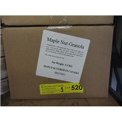 Three 4.2 KG Cases of Maple Nut & Raisin Granola