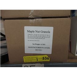Three 4.2 KG Cases of Maple Nut & Raisin Granola