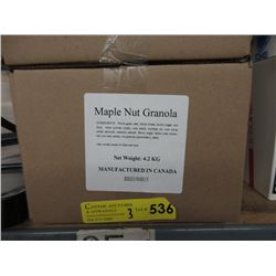 Three 4.2 KG Cases of Maple Nut & Raisin Granola