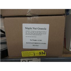 Three 4.2 KG Cases of Maple Nut & Raisin Granola
