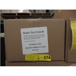 Three 4.2 KG Boxes of Maple Nut & Raisin Granola