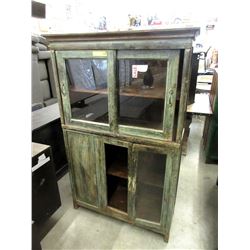 New Rustic Glass Door Cabinet
