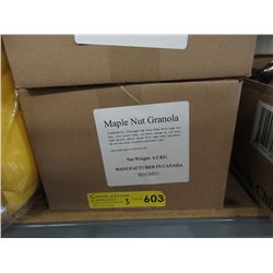 Three 4.2 KG Cases Maple Nut & Raisin Granola