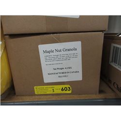 Three 4.2 KG Cases Maple Nut & Raisin Granola