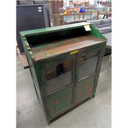 New Rustic Glass Door Cabinet