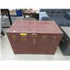 Image 1 : Vintage Metal Clad Shipping Trunk