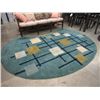 Image 1 : Kidney Shaped Geometric Area Carpet