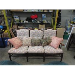 Mid Century American Oak Settee on Casters ca 1960