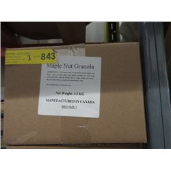 Three 4.2 KG Cases Maple Nut & Raisin Granola