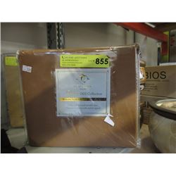 New King Size 3 Piece Duvet Cover Set - Caramel