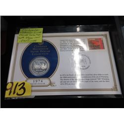 1974 Canadian Millennium Silver Dollar with Stamp