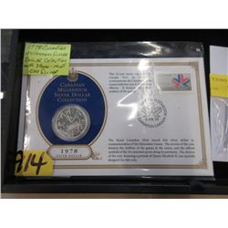1978 Canadian Millennium Silver Dollar with Stamp