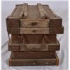 Image 4 : Antique Wood & Metal Strong Box