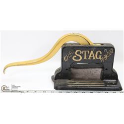 ANTIQUE STAG CHEWING TOBACCO CUTTER MADE BY TC
