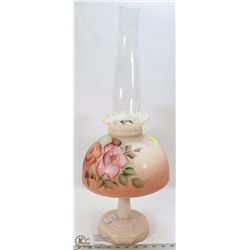 ANTIQUE PINK MILK GLASS LINCOLN DRAPE ALADDIN OIL