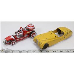 HUBLEY CAR AND TIN WIND UP COLLECTIBLE