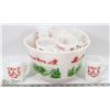 Image 1 : VINTAGE 13PC TOM & JERRY MILK GLASS PUNCH SET INCL