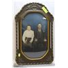 Image 1 : ANTIQUE CURVED GLASS FRAME AND PHOTO