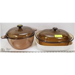 FLAT OF VINTAGE PYREX AND CORNING WARE