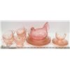 Image 1 : FLAT OF ASSORTED PINK DEPRESSION GLASS