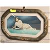 Image 1 : ANTIQUE CURVED GLASS FRAME AND PHOTO