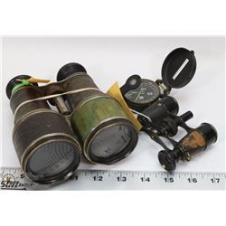 FRENCH ARTILLERY SPOTTING GLASSES SITING COMPASS