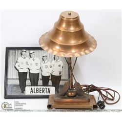 COPPER 50'S CURLING LAMP AND TEAM PHOTO