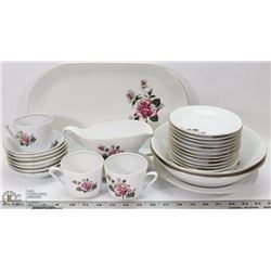 28PC FLORAL CHINA SET MADE IN EAST GERMANY