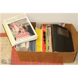 ESTATE BOX W/LOTS OF MUSIC BOOKS, INCL.