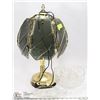 Image 1 : BRASS AND GLASS TOUCH TABLE LAMP