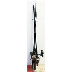 BUNDLE OF 4 FISHING RODS AND REELS