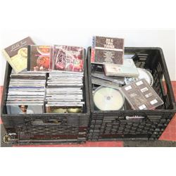 2 TOTES WITH APPROXIMATELY 100+ ASSORTED CD'S,