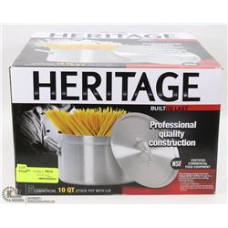 NEW HERITAGE COMMERCIAL 10 QUART STOCK POT