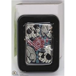 ZIPPO STYLE SKULLS & ROSES LIGHTER