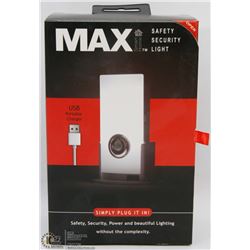 NEW MAX SAFETY SECURITY LIGHT - SIMPLY PLUG IT IN!
