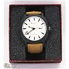 Image 1 : NEW CURREN MENS WATCH GENUINE LEATHER STRAP.