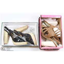 2 PAIRS OF HIGH HEEL SANDALS