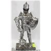 Image 1 : METAL KNIGHT STATUE, 16" TALL