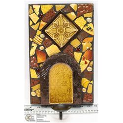 LARGE MOSAIC WALL CANDLE DECOR.
