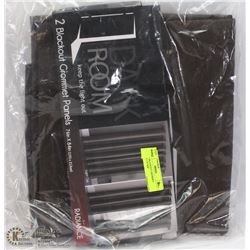 2 NEW BLACKOUT GROMMET PANELS 76”X84”
