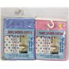 Image 1 : LOT OF TWO FABRIC SHOWER CURTAINS