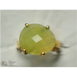 4) GOLD PLATED ST. SILVER CHRYSOPRASE RING