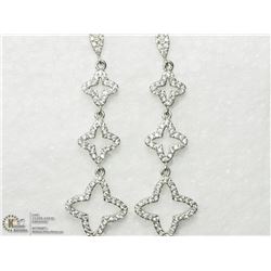 6) STERLING SILVER CZ EARRINGS