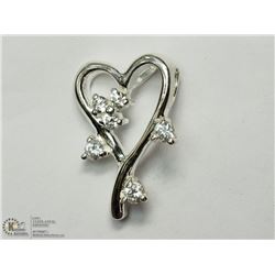 7) STERLING SILVER CZ PENDANT