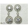 Image 1 : 8) HIGH FASHION CZ DROP STYLE EARRINGS