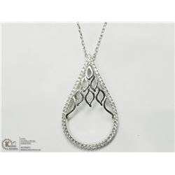 10) STERLING SILVER CZ NECKLACE