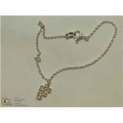 19) STERLING SILVER "F" BRACELET