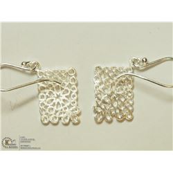 25) STERLING SILVER SQUARE SHAPED EARRINGS